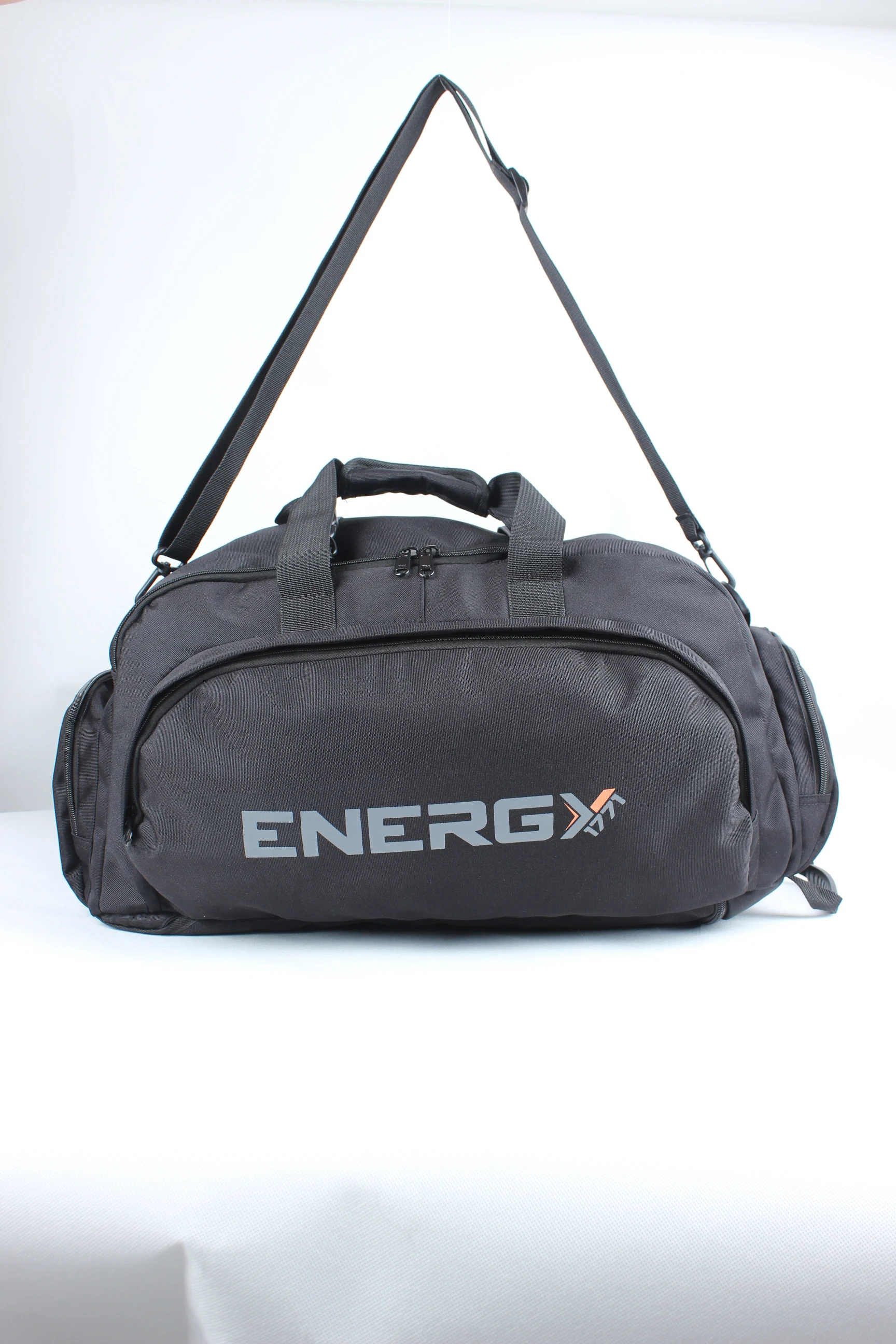 Custom waterproof nylon large capacity travel gym sport duffel bag with shoe compartment