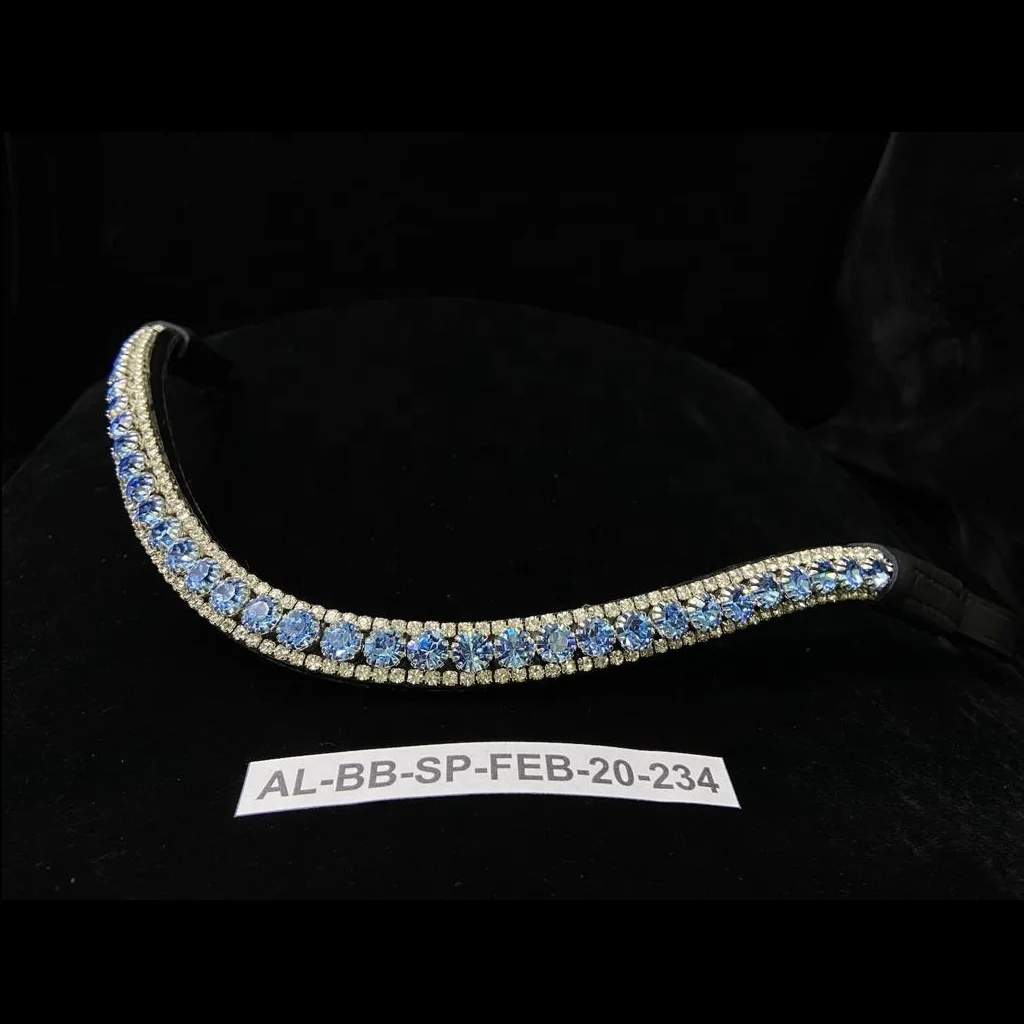 Horse browbands Svarovskie Crystal Bling Handmade Leather Browbands For Horse