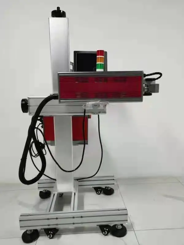 Auto Online Flying CO2 Laser Printer Expiry Date Batch Code Laser Printer for Plastic Bags Cable Wire PET Bottle