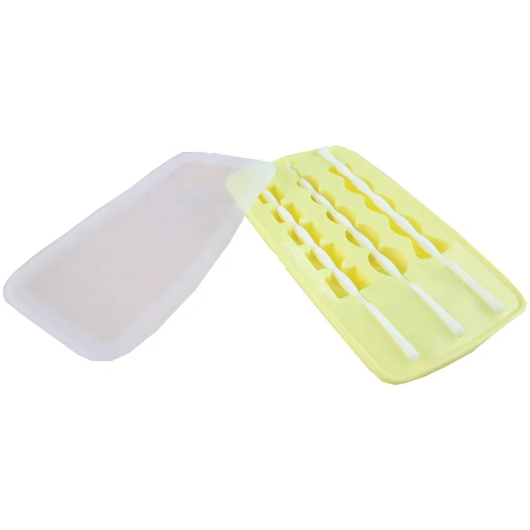 Reusable Lemon Fruit Shape Giant Lollipop Mold Lemon Shape Silicone Popsicle Mold For Kids