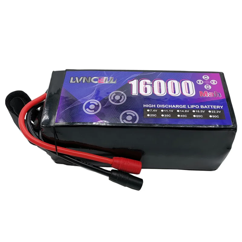 Аккумуляторная батарея 25C 6S 22 2 V Lipo 16000mAh 16Ah для радиоуправляемого дрона вертолета защиты