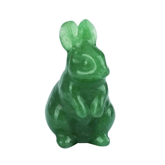Wholesale Natural Crystal Rabbit Hand Carved Crystal Animal Multiple Color Agate Crystal Peter Rabbit for Decoration Gift