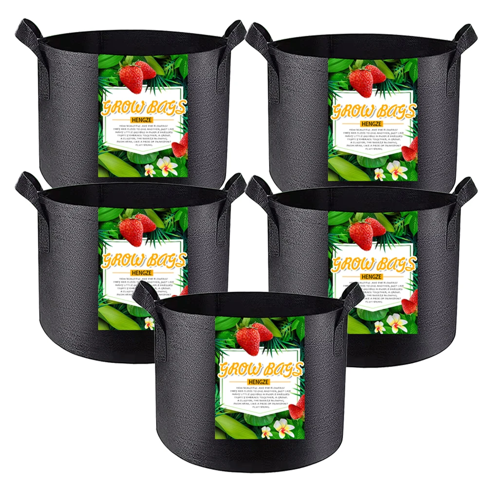 High Strength Fabric Planter Pot 1 Gallon 7 Gallon 10 Gallon 45 Gallon Non-woven Tree Grow bag seeding bag