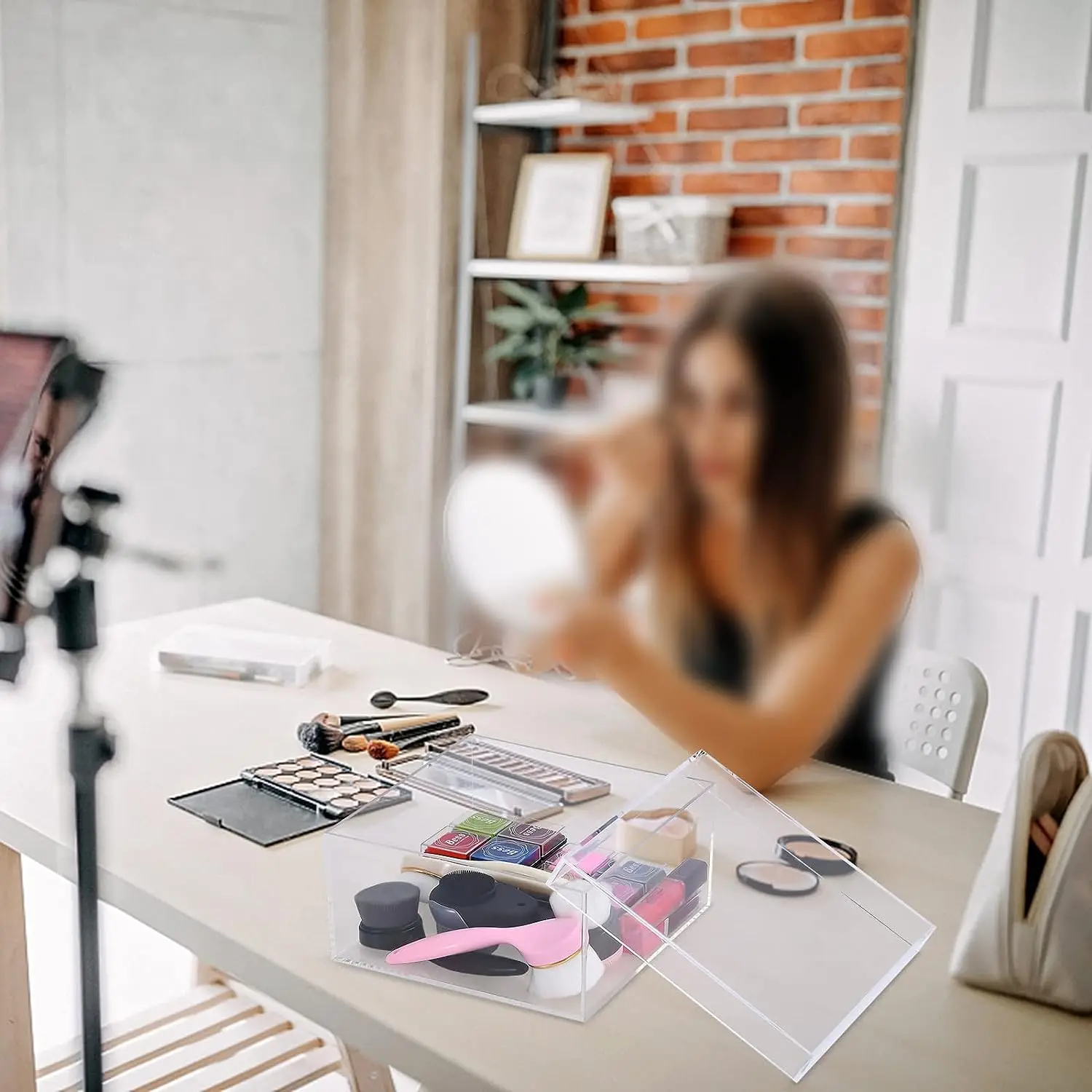 Thick clear acrylic box with  lid acrylic square box for displaying