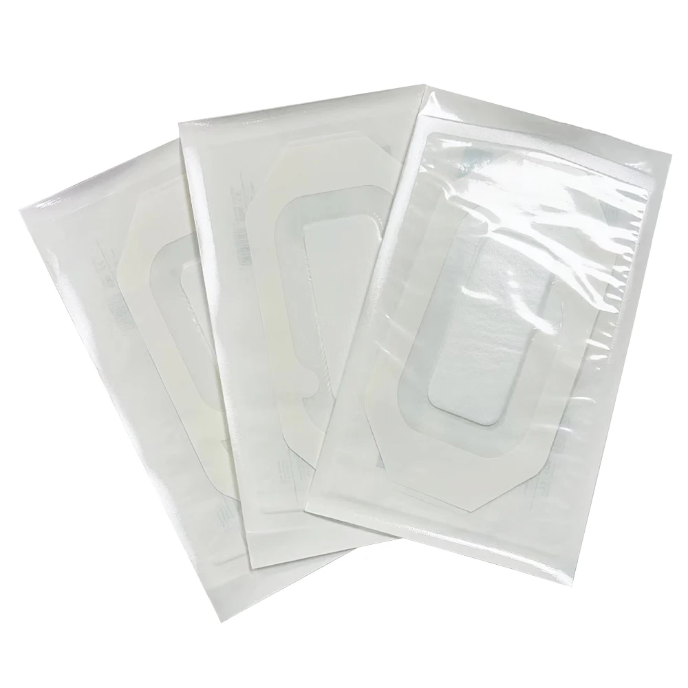 Medical Disposable Supplies Transparent Wound Dressing PU Dressing for Wound Care with frame
