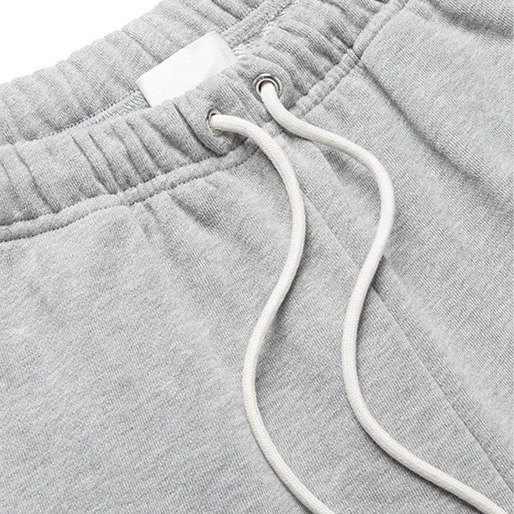 Custom Stone Washed Vintage Athletic Gym Shorts Hemp Raw Edge Rolling Up Terry Fleece Cotton Sweat Jogger Shorts for Men