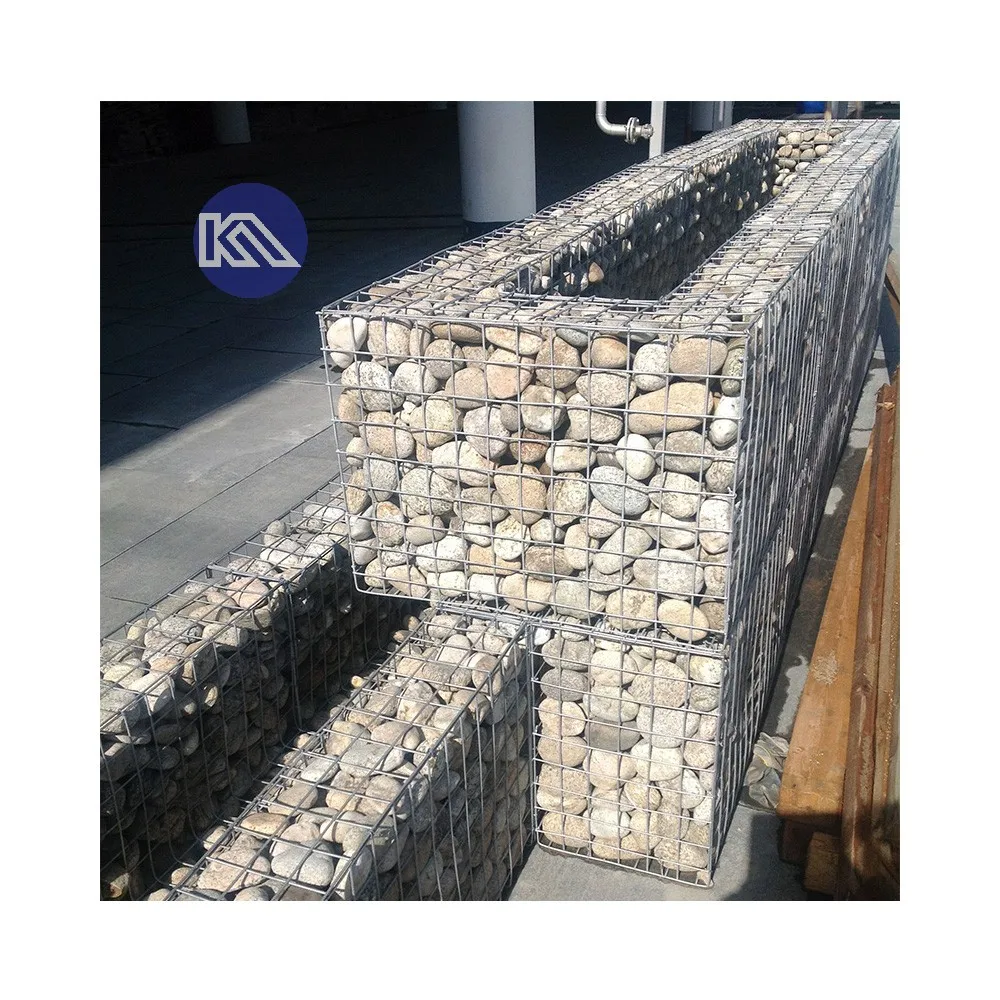 Anping Reinforced 1mx1mx2m Woven Gabion Box Galvanized Gabion Basket 200x100x50 Stone Cage Iron Wire Mesh