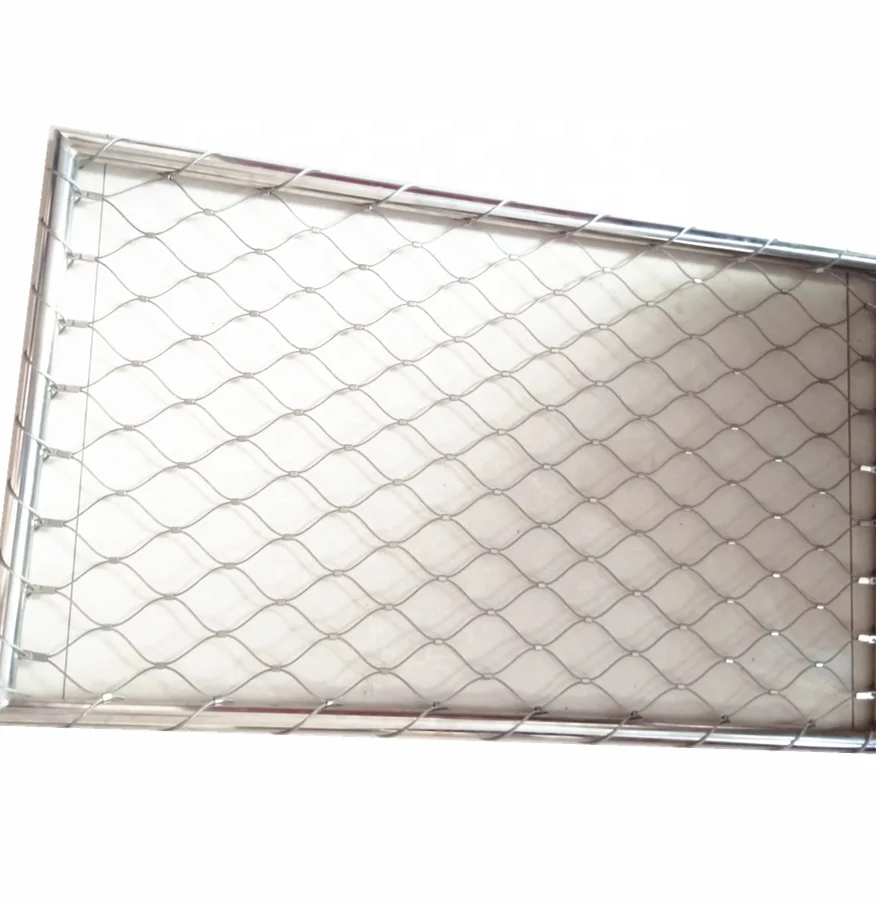 Hot Sale AISI 304 Stainless Steel Cable Wire Rope Wire Mesh Flexible Ferrule Mesh Woven Mesh