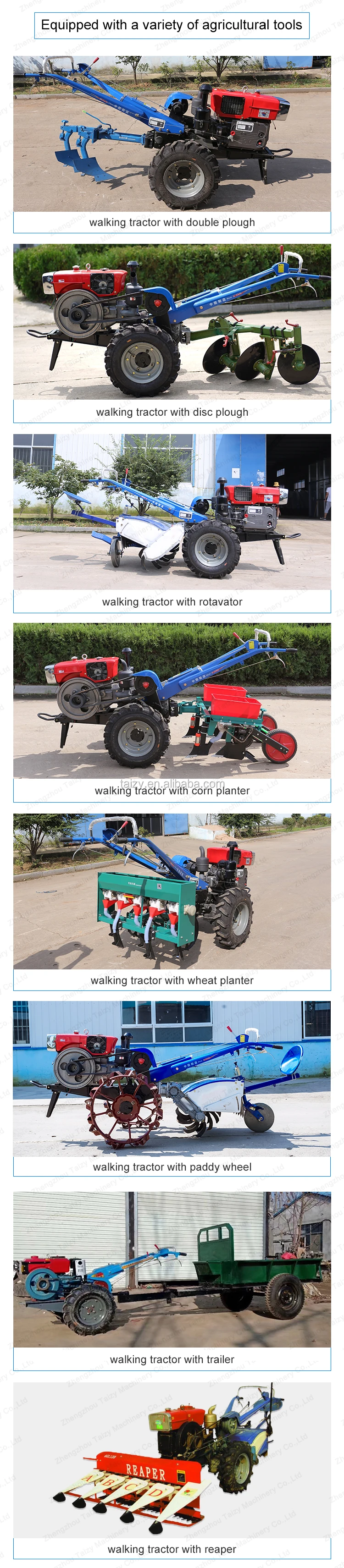 Мини-ручной трактор, бензиновый трактор с Pto