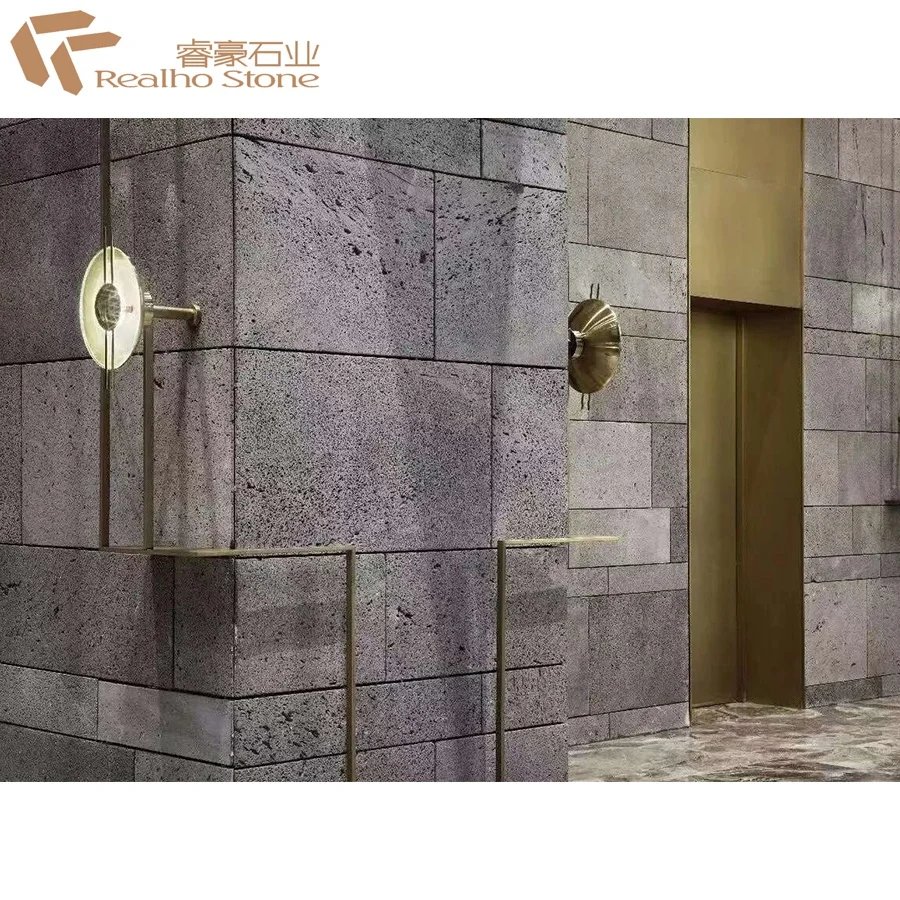 Black Volcanic Basalt Tile For Cladding