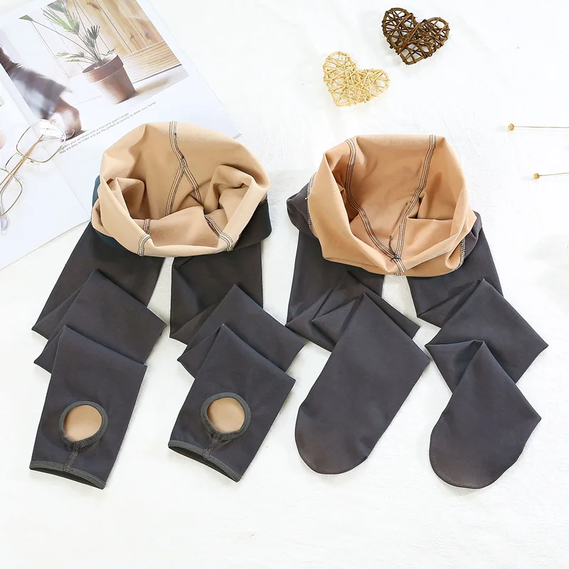 500g Winter Sexy Super Warm Velvet Leggings Women Slim Pantyhose Tights