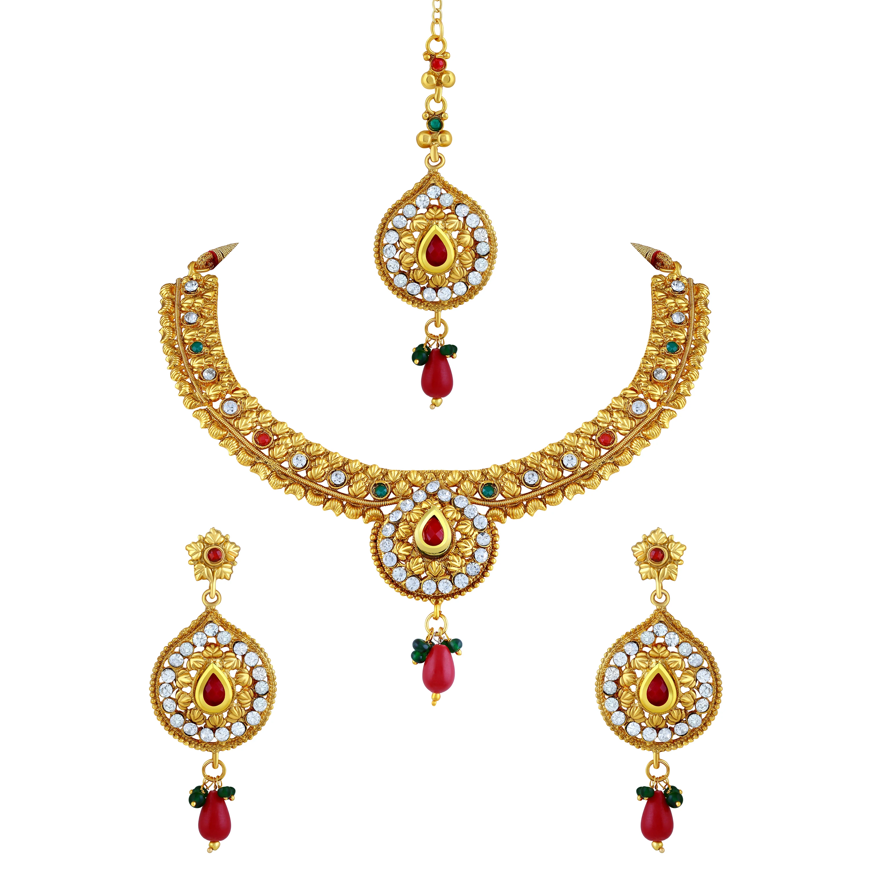 Wholesale Indian Yaariyan Fashion Marvellous Designer Gold Plated Choker Necklace Set For Women