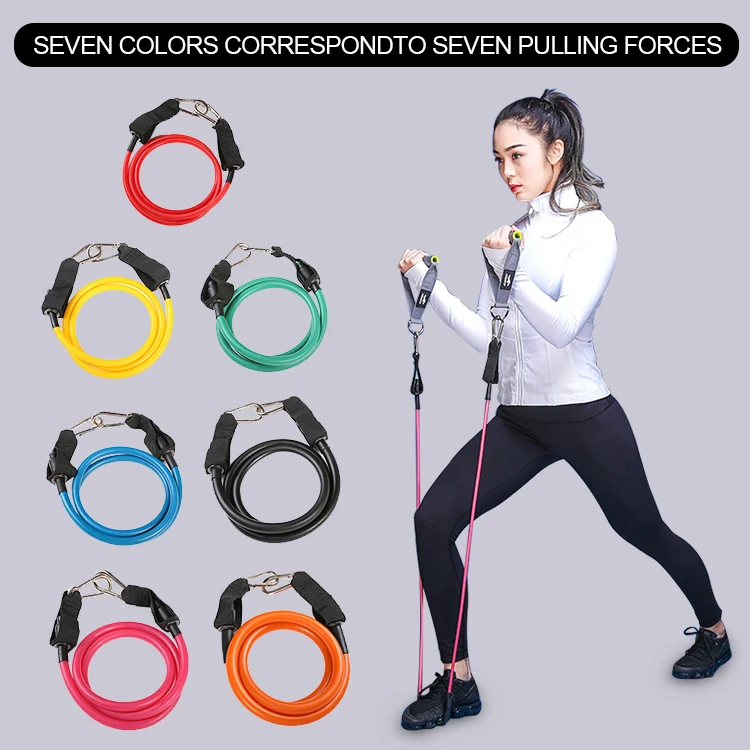 High Quality Wholesale Resistance Band/Tube with Metal Hook