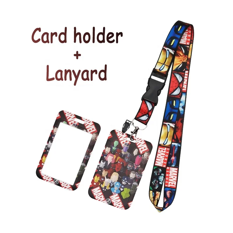 Super Heroes Styles ID Card Protector Marvel Customize Sliding Cover Plastic Name Tag Bus Badges Holder Promotional Gifts
