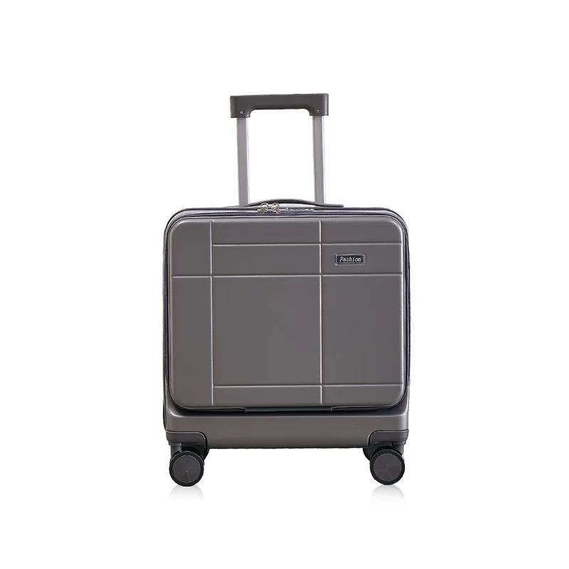 2024 Female Small Boarding Password Suitcase With Cardan Wheel Business Computer Trolley Case Front Open Luggage