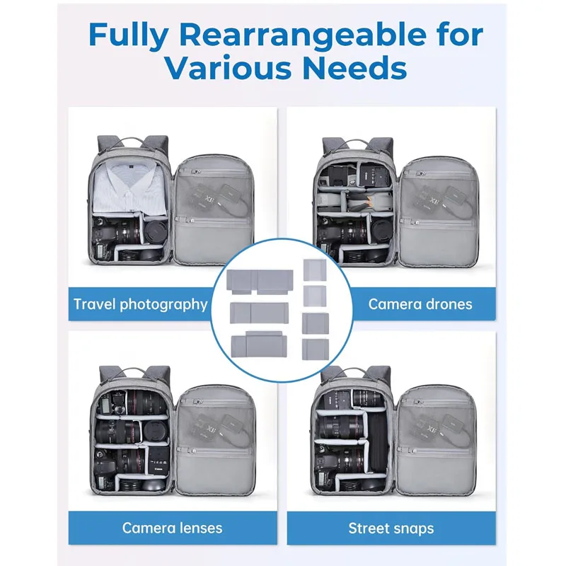 Customize DSLR SLR Small Camera Bags Camera Backpack With Shoulder Strap For Photographers