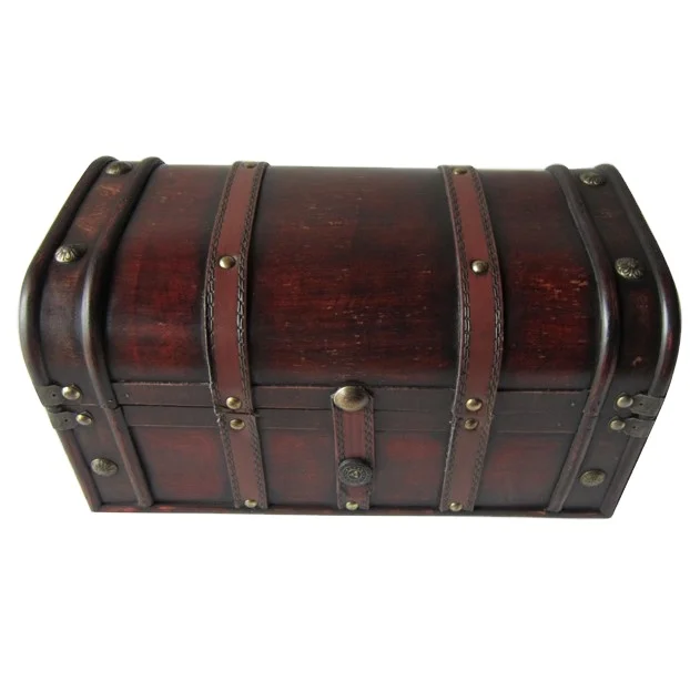 Пиратский деревянный роскошный винтажный сундук от китайской фабрики, украшение для дома, деревянный ящик, большой винтажный деревянный сундук