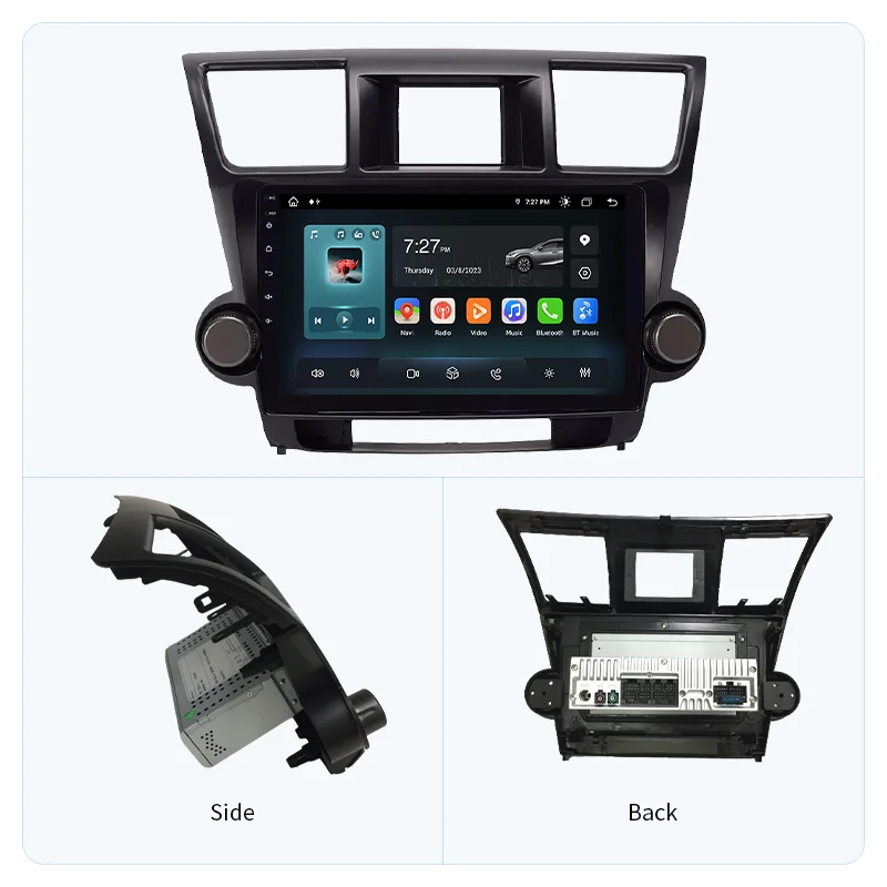Android 13 Car Radio Stereo Multimedia Video Player For Toyota Highlander/Fortuner/Harrier/C-HR With GPS Navigation
