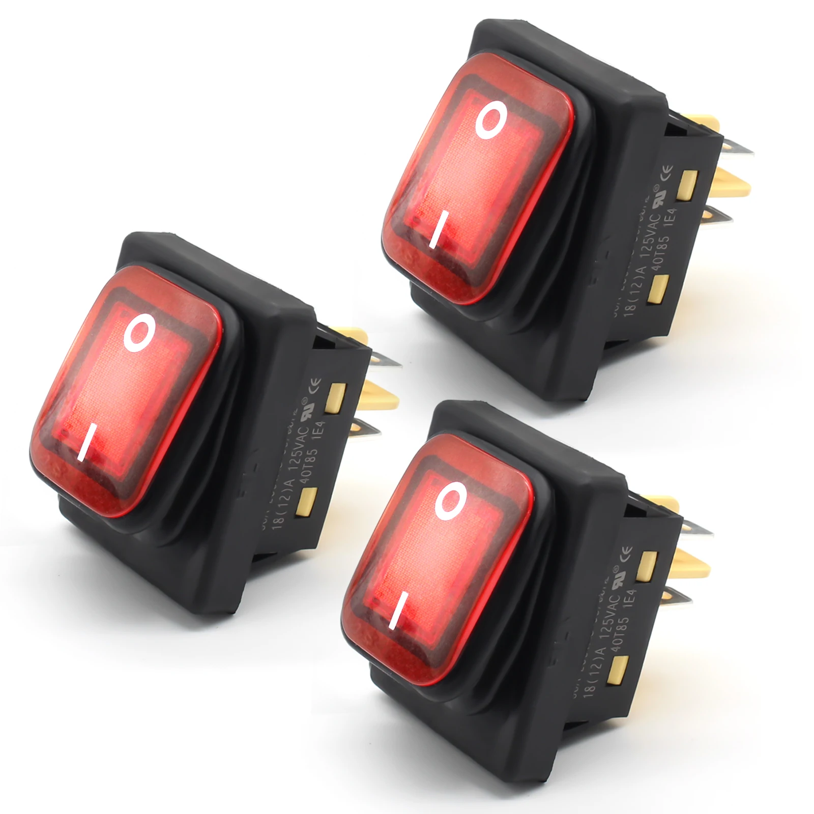 5-контактный тумблер FILN KCD4 водонепроницаемый ВКЛ./ВЫКЛ. 12 В 24 110 220 красный зеленый желтый синий белый для лодки морской порт 5