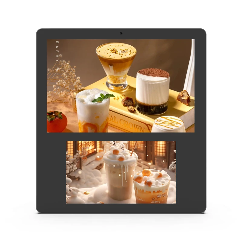 Factory Price Up and down split touch screen Digital Signage Android 11 Tablet PC for advertising
