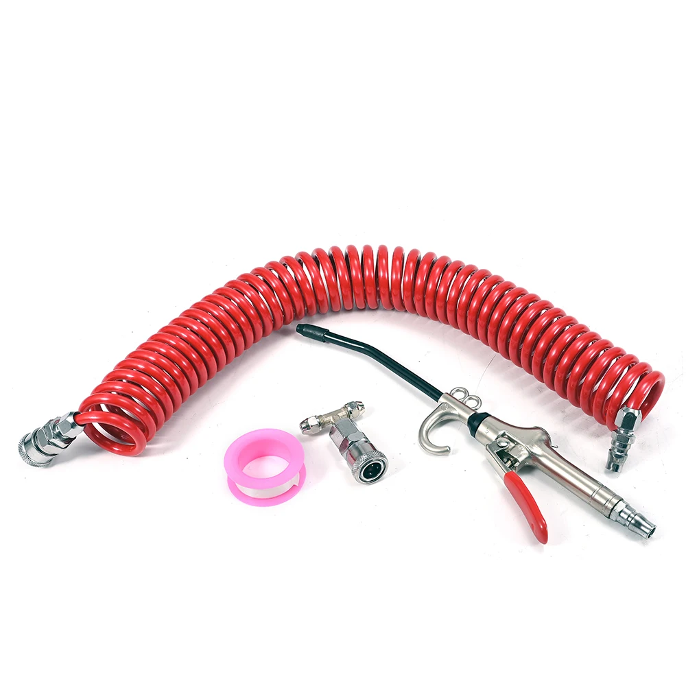 Heavy Duty Air Blow Tools Set Spray Gun Long Pneumatic PU Hose Duster Blow Air Gun with Hand Tool Dust Blowing