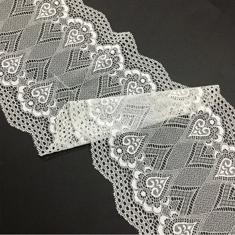 2021 New fashion 6 inches stretch elastane deco lace border trim for lingeries 15cm