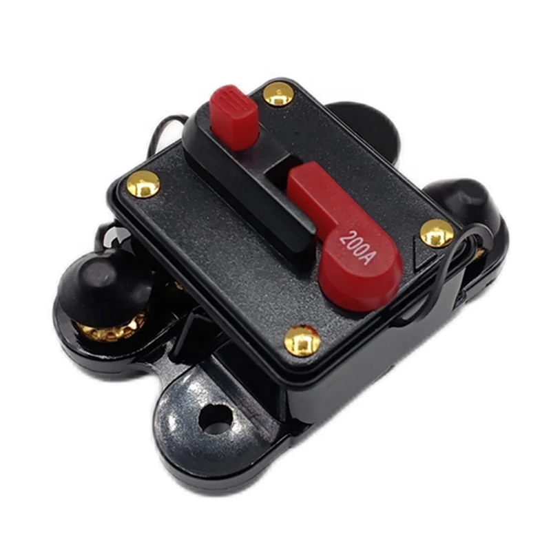 Keto Waterproof 200A Waterproof 200 Amp Circuit Breaker  with Manual Reset Car Marine  Boat ATV  for Audio System Fuse 12V-48VDC