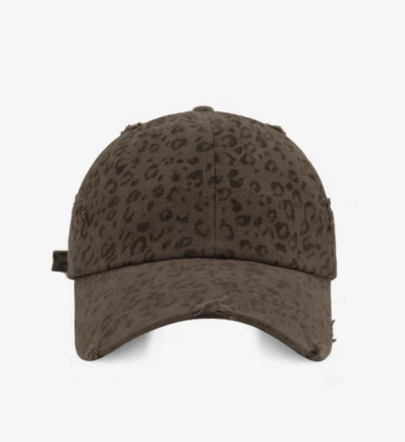 wholesale 6 Panel Multicolor 100% cotton baseball hats custom Unstructured Dad Hats Leopard Print Propeller Hats