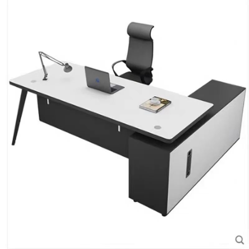 Newest design office furniture executive steel wood office tables modern luxury big boss desk