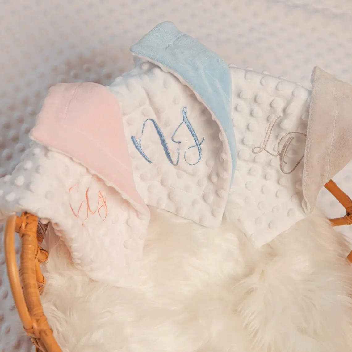 wholesale minky dot super soft fleece baby blanket Personal name support drop shipping