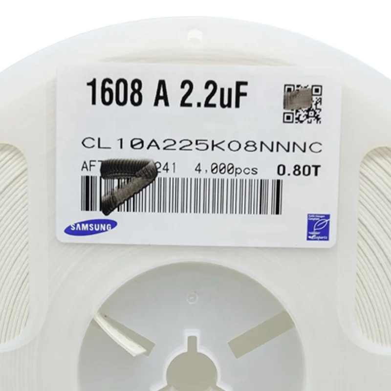 
Original ceramic capacitor CL10A225KO8NNNC 0603 225PK 2.2UF 16V 10% X5R ceramic capacitor Chip capacitors 