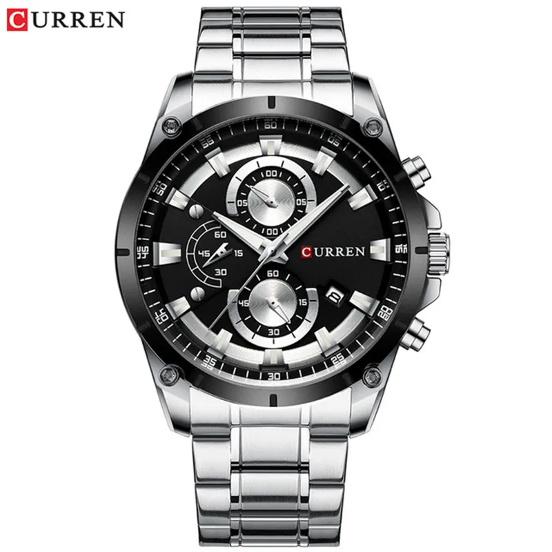 new design curren 8360 watches hot sale men curren wristwatch steel band japan quartz movement