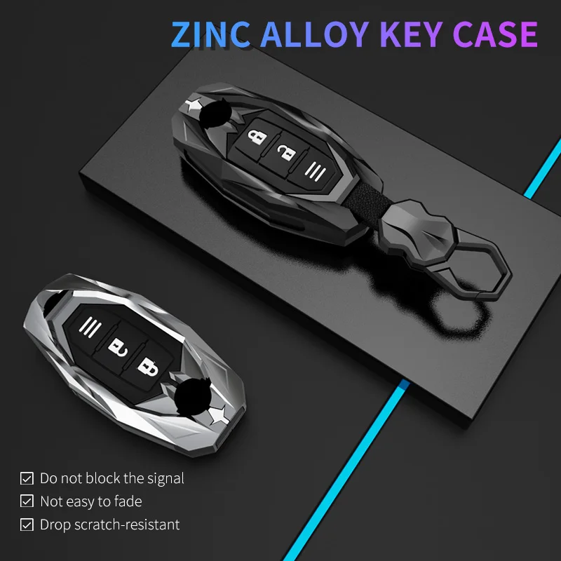 Luminous Zinc Alloy Car Key Fob Case Cover Holder for Nissan for Infiniti QX56 G37 M56 QX70 QX60 Accessories Key Cover