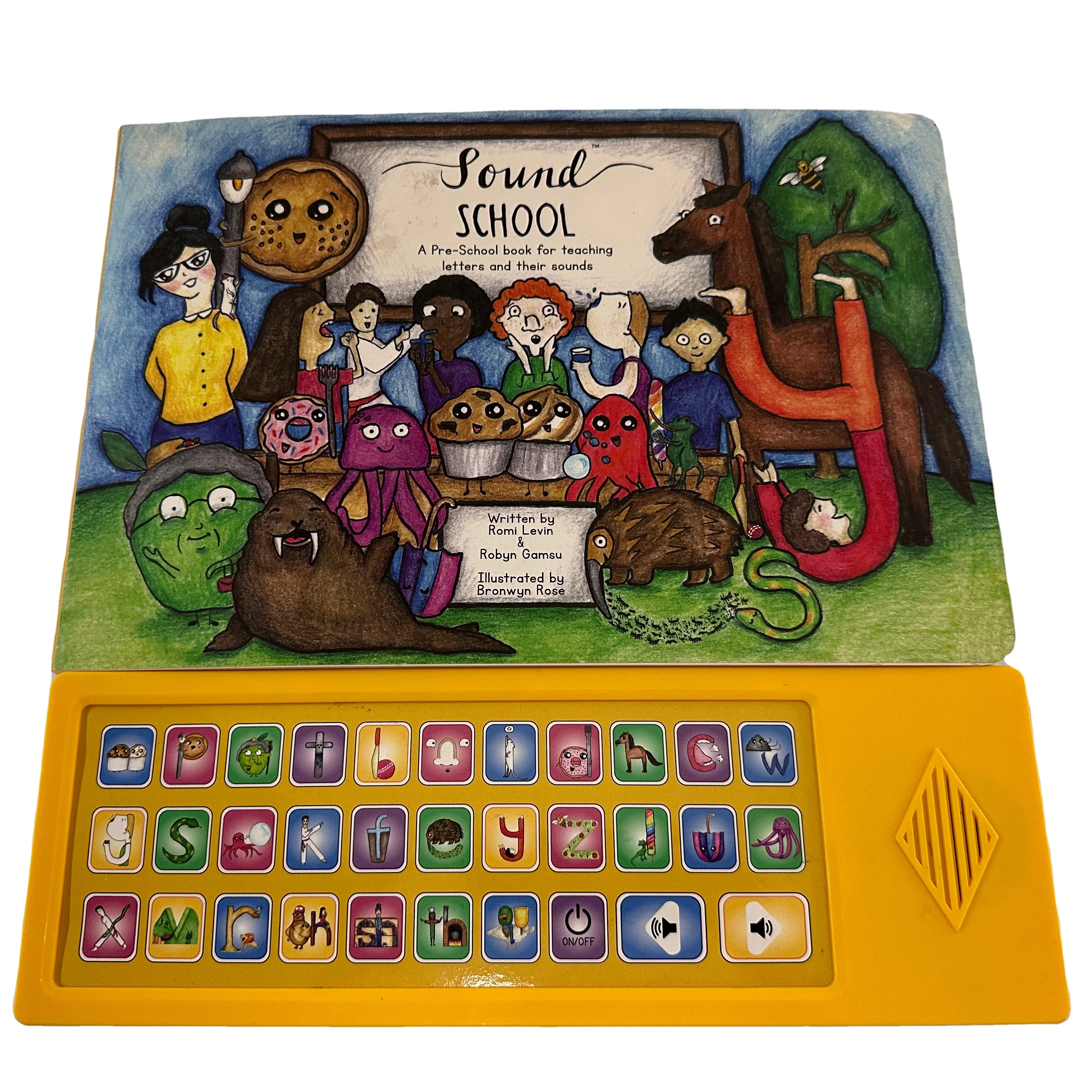 High Quality Customize Any Language Built in Musical  Phonics Sound Books for Young Learners English Vocabulary Building Books