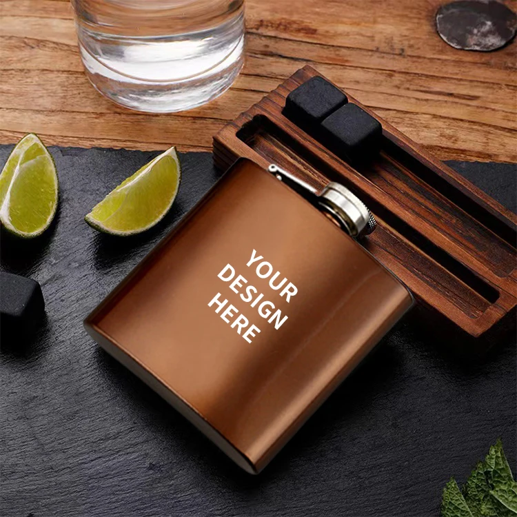 Hot Selling Stainless Steel Hip Flask 6oz Outdoor Portable Whisky Hip Flask For Corporate