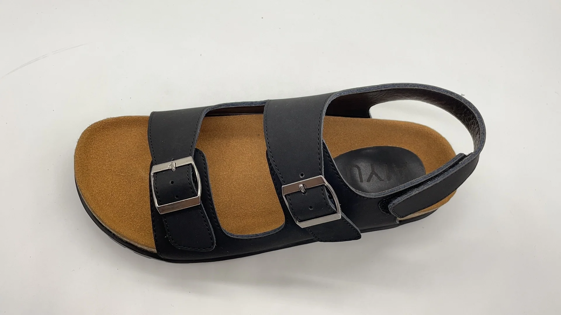 European Trendy Summer Design Cork Shoes Leather Hook Loop Sandals Men Cork shoes