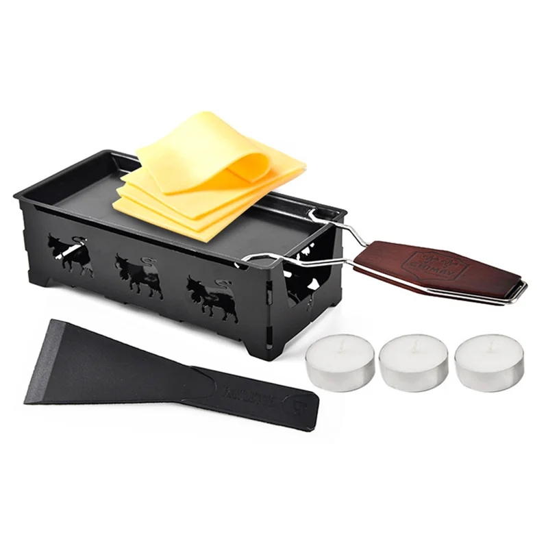 Mini Raclette Gril,Portable Raclette Cheese,Foldable Non-Stick Home Kitchen Grilling Tool