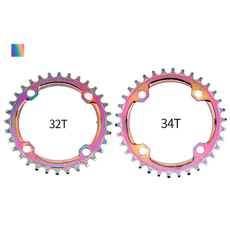 
 104 BCD 32/34/36/38T Colorful Bicycle Chain WHEEL Narrow Wide Circular MTB Bike Crankset Plate  