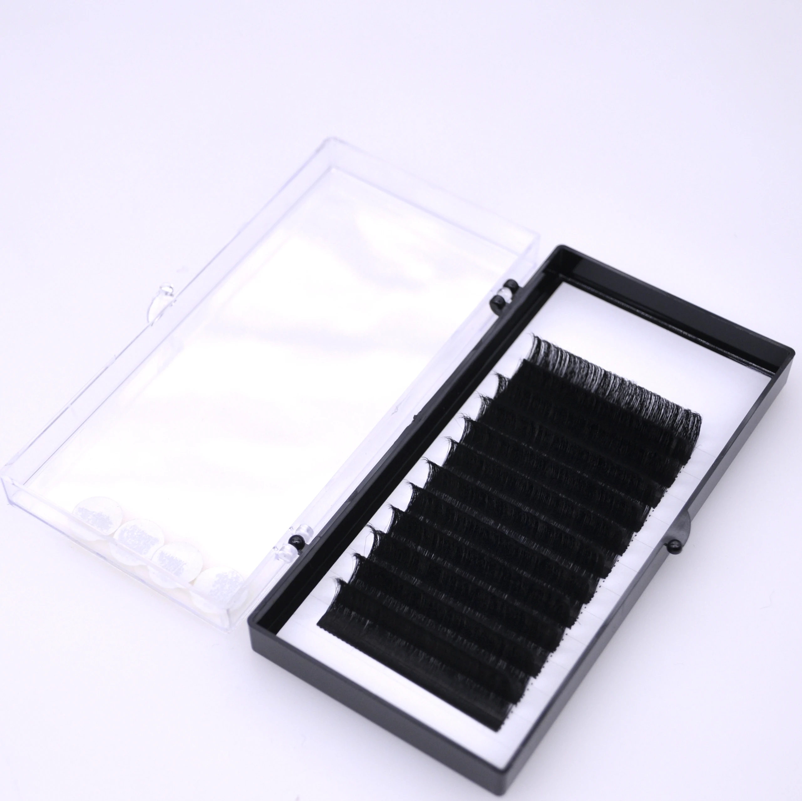 
Easy fan blooming eyelash extentions high easy fanning lash extensions customized logo tray 