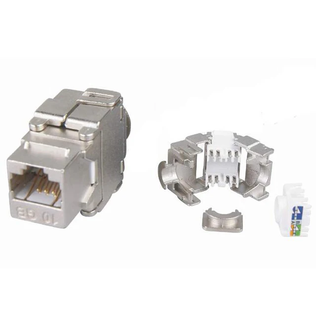 Wire Management Keystone Jack Keystone Cat6a Cat6 RJ45 Tooless type 180 degree RJ45