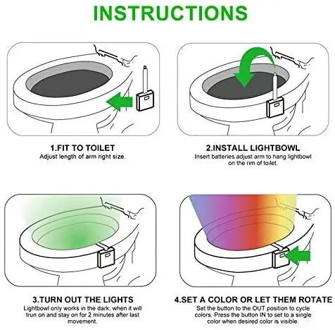 Amazon Hot-sale Indoor Bedroom smart motion sensor 8 color  led  toilet night light motion activated sensor