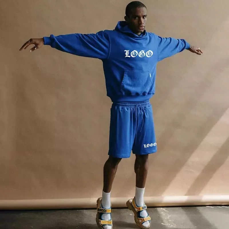 Pullover Hip Hop Custom Tech Fleece Jogging Suits Blank Unisex Hoodie Tracksuits Set For Men Wholesale