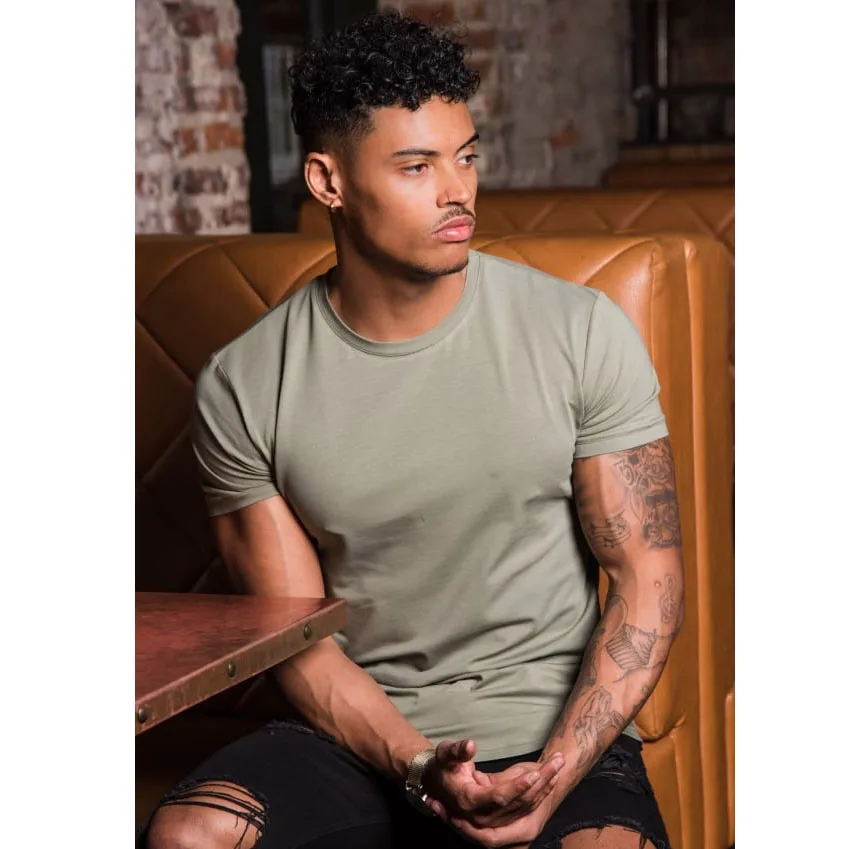 Hot Sale Workout quick dry Gym wear mens clothing custom logo cotton spandex t shirt for men