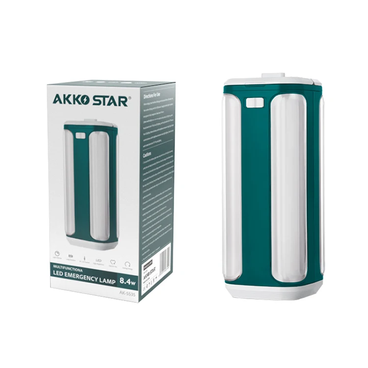 AKKOSTAR горячая Распродажа 8 4 Вт светодиодный перезаряжаемый светильник USB зарядный порт 2*1200 мАч 3 7 в литиевый