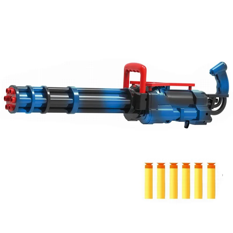 Two in one children cool soft bullets water bullet Gatling soft bullet gun simulation heavy machine gun toy with gift card