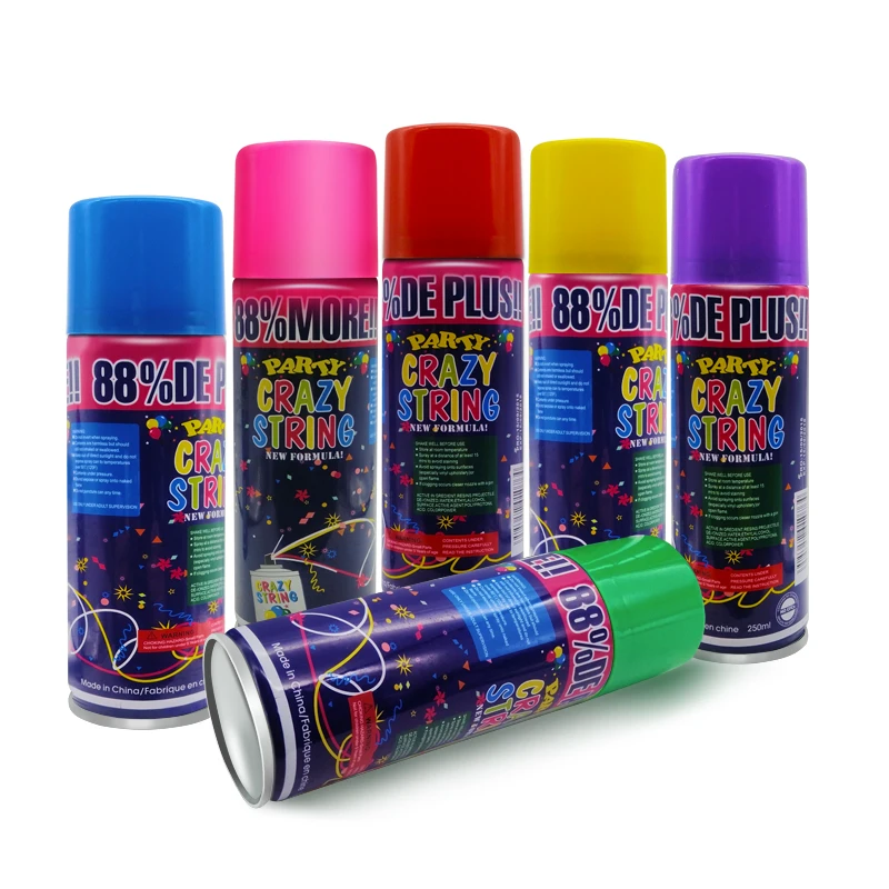 Manufacturer Price  Color Silly String Spray Party Decoration Crazy String