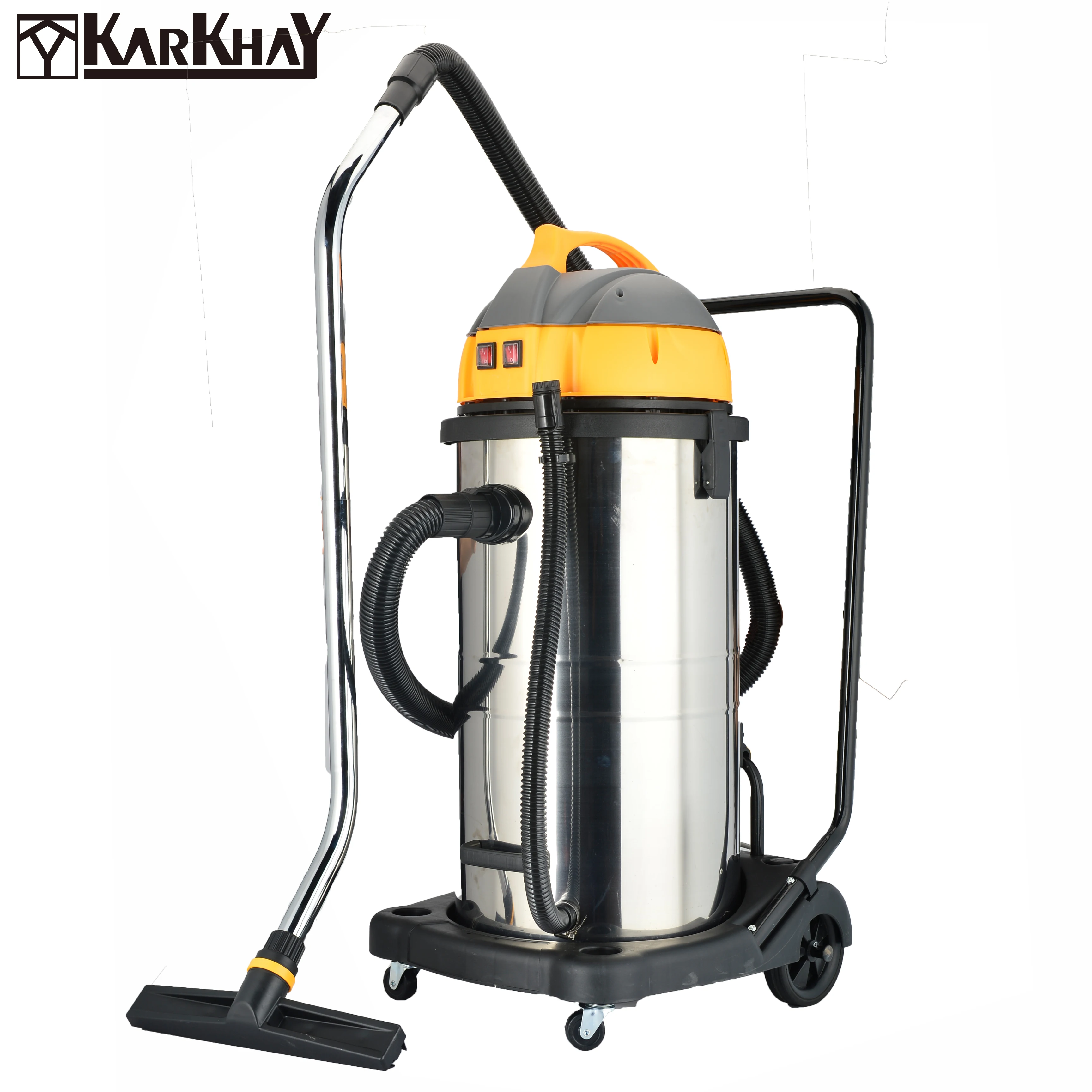 Professional 2 motors 2400W 60L High Quality Wet Dry Industrial Vacuum Cleaner KVS-C7.62