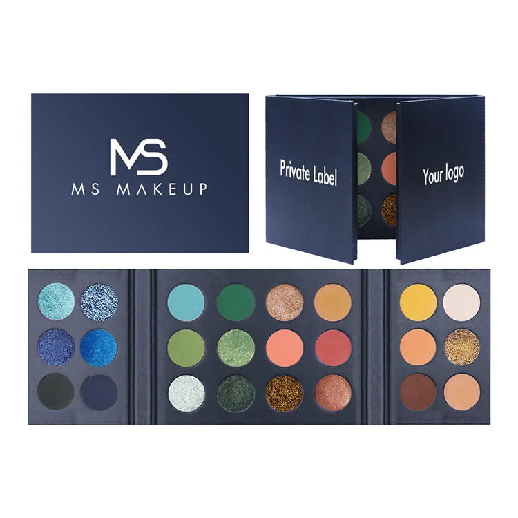 Ms Makeup High-quality Palette Cruelty Free Vegan Fold-able  Black Package 24-color Nude Eye shadow Palette