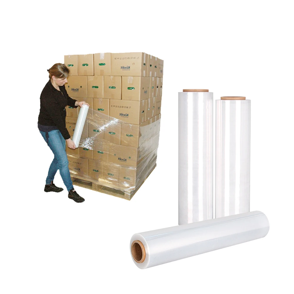 Factory Direct Transparent Packing Wrapping LLDPE Newest 23 mic Manual Stretch Film