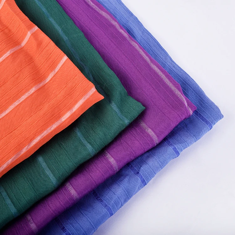 New Design Wholesale Custom Stripes Design Light Weight Nylon Cotton NR Woven Jacquard Fabric for Coats